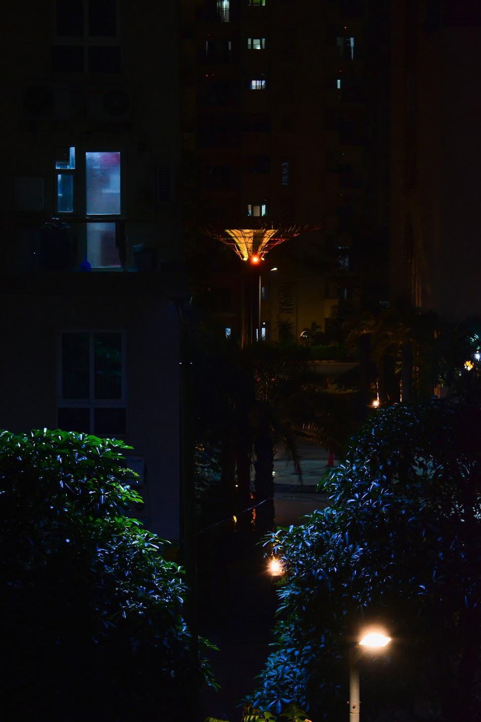 Rooftop Lounge at Night